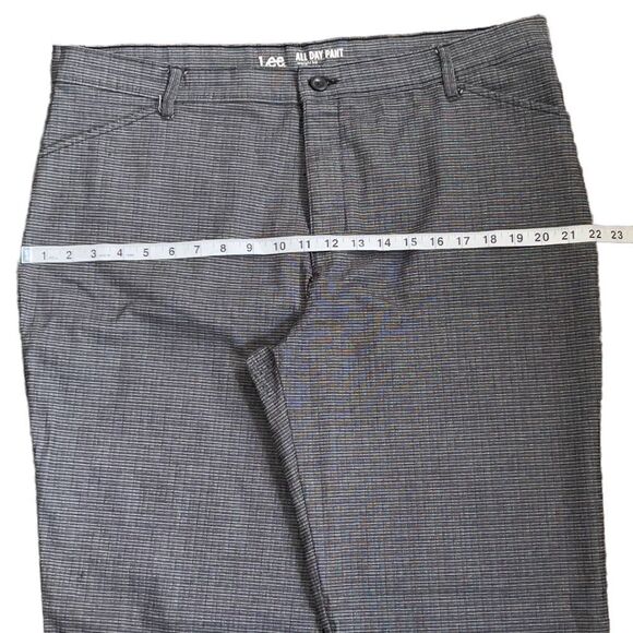 Lee All Day Pant Straight Leg Gray Glenplaid Pants Size 18 Medium - Picture 12 of 16